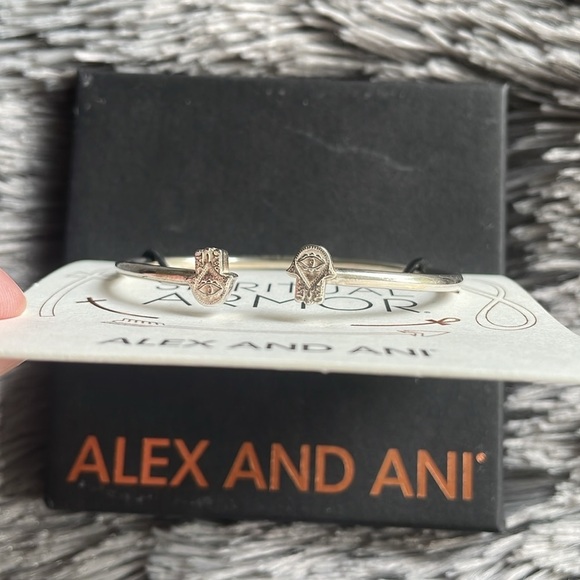 Alex and Ani ‘Hand of Fatima’ Sterling Silver Cuff - Picture 3 of 5